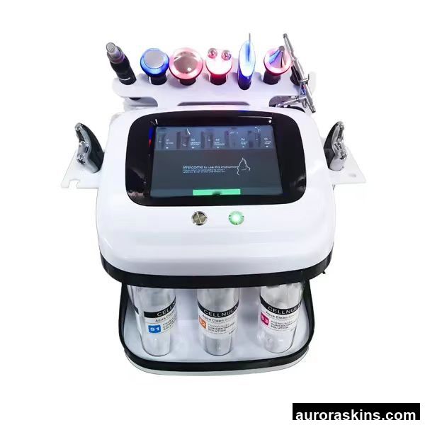 10 in 1 Portable Eyes Massager Aqua RF Oxygen Jet Dermabrasion Machine Microdermabrasion Deep Cleaning Oxygen Jet