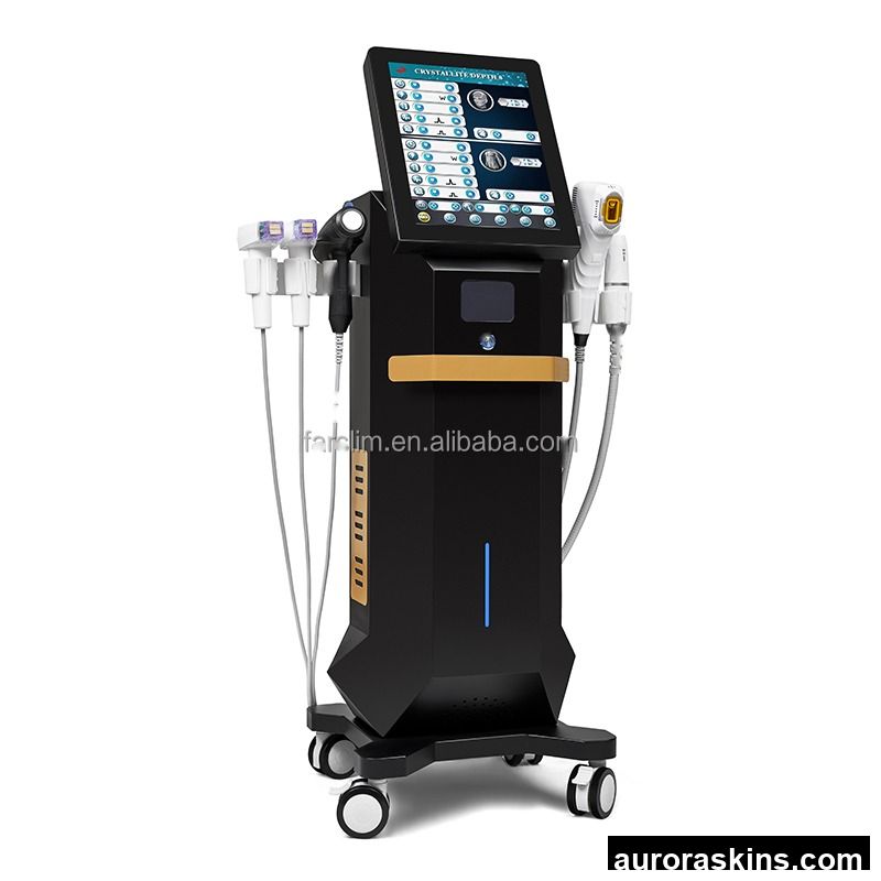 2024 New Professional 4 in 1 Anti-aging Beauty Machine 12d Vmax +RF for Acne Treatment Skin Care Wrinkle Removal With ICE Hammer